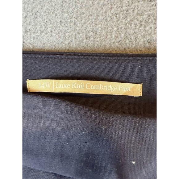 NWOT Talbots Pants Women's Navy Cambridge Pull On Size 14W - Picture 2 of 6